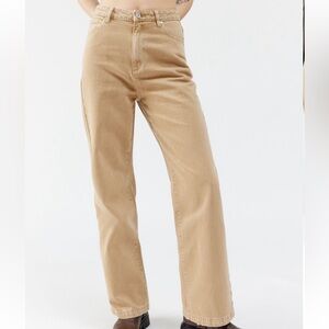 Urban Outfitters Abrand High Rise Wide Leg Tan Pants